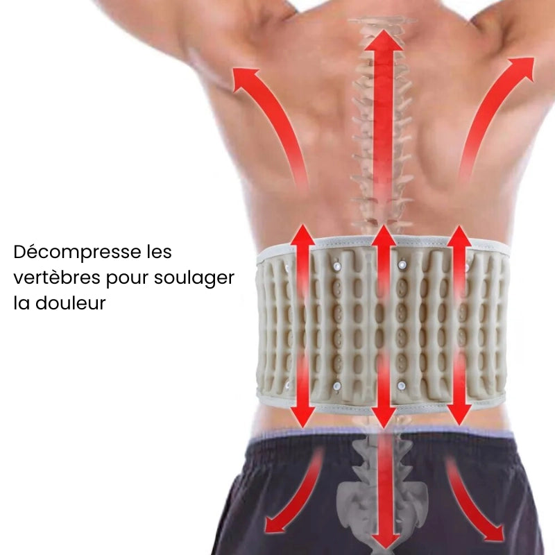 ceinture lombaire gonflable décompresse les vertèbres