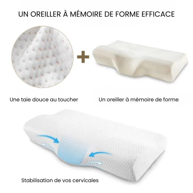 oreiller orthopédique à mémoire de forme