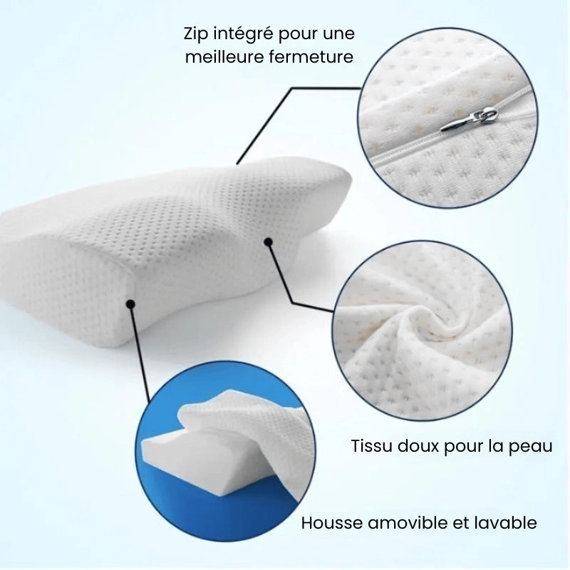 oreiller orthopédique détails